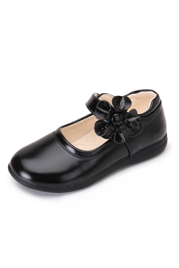 Girls Loafers Slip On Flats Casual Boat Shoes Round Toe Wedding Church School Uniform Dress Shoes Black