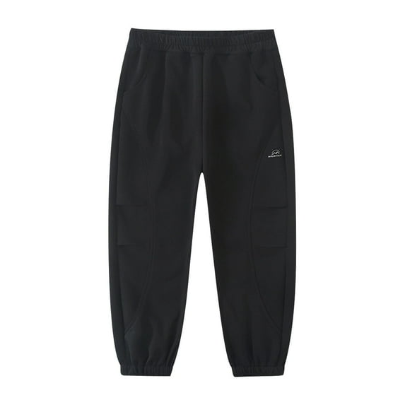 ZACPNCV Girls Long Bloomers Soft Cotton Harem Pants for Boys and Girls Black 15-16 Years