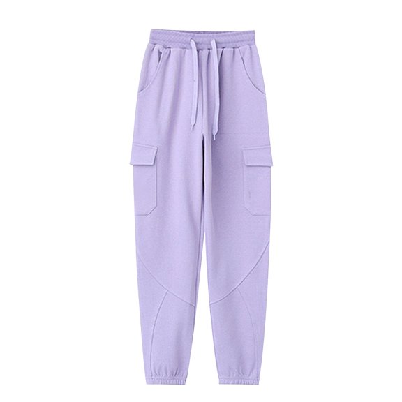 ZACPNCV Girls Long Bloomers Soft Cotton Harem Pants for Boys and Girls Purple 6-7 Years