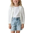 thumbnail image 1 of ZACPNCV Girls Long Cardigan Sweaters Open Front Knit Fall Trendy Coatigan Jackets White 10-11 Years, 1 of 9