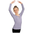 thumbnail image 1 of ZACPNCV Girls Long Sleeve Dance Top Kids Crew Neck Dance T-Shirt Solid Color Ballet Gymnastics Leotard Top for Training, Practice 7-8 Years, 1 of 6