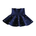 thumbnail image 1 of ZACPNCV Girls Metallic Skater Skort Kids High Waisted Shiny Dance Scooter Skirt Dark Blue 10-11 Years, 1 of 6