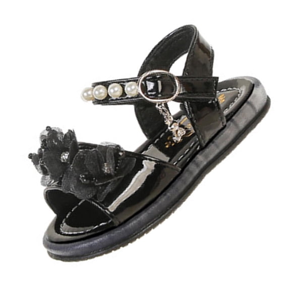 ZACPNCV Girls Open Toe Sandals LED Light Up Soft Sole Comfort Beach Shoes Summer