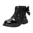 thumbnail image 1 of ZACPNCV Girls Riding Boots Leather Thermal Winter Boots Black, 1 of 7