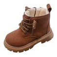 thumbnail image 1 of ZACPNCV Girls Riding Boots Leather Thermal Winter Boots Brown, 1 of 7