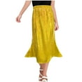 thumbnail image 1 of ZACPNCV Girls Sequin Skirt Side Tie Midi Sparkle Skirt Summer Cocktail Party Night Out Glitter Skirt Gold 11-12 Years, 1 of 4