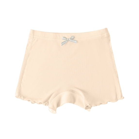 ZACPNCV Girls Shorts Panties Kids Toddler Cute Ruffle Lace Underwear Boxer Briefs Solid Cotton Biker Shorts Summer Clothes Beige 3-4 Years