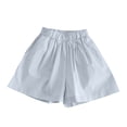 thumbnail image 1 of ZACPNCV Girls Shorts Pants Casual Linen Cotton Shorts for Toddler Girls Kids Summer Clothes Light Blue 2-3 Years, 1 of 8