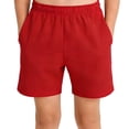 thumbnail image 1 of ZACPNCV Girls' Shorts Wide Leg Elastic Waist Athletic Shorts Kids Casual Summer Pull on SweatShorts Red 5-6 Years, 1 of 6