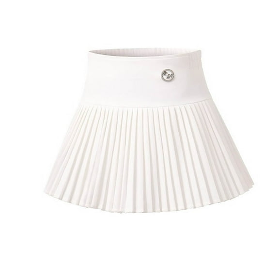 ZACPNCV Girls Skirt Kids Toddler Casual Ruffle Skort School Uniform Skirts for Girls White 4-5 Years