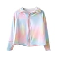 thumbnail image 1 of ZACPNCV Girls Sun Protection Jacket Kids UPF 50+ Long Sleeve Zip Up Hoodie Jacket Cooling Shirt Multicolor 11-12 Years, 1 of 4