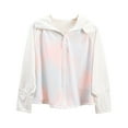 thumbnail image 1 of ZACPNCV Girls Sun Protection Jacket Kids UPF 50+ Long Sleeve Zip Up Hoodie Jacket Cooling Shirt White 2-3 Years, 1 of 4