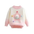 thumbnail image 1 of ZACPNCV Girls Sweaters Fall Winter Tops Kids Teen Clothes Long Sleeve Crew Neck Cable Knit Casual Cozy Pullover Pink 11-12 Years, 1 of 4