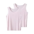 thumbnail image 1 of ZACPNCV Girls Tank Tops Kids Toddler Solid Sleeveless Undershirt Girls Dance Tops Cotton Basic Undershirts Athletic T-Shirts Pink 14-15 Years, 1 of 5