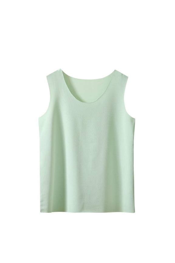 Girls Tank Tops Sleeveless Racerback Athletic Shirts Cotton Dance Outfit Workout Tops Green 5-6 Years