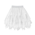 thumbnail image 1 of ZACPNCV Girls Tutu Skirts Layered Tulle Princess Dresses for Toddler Girls Birthday Dance Party Supplies White 9-10 Years, 1 of 7