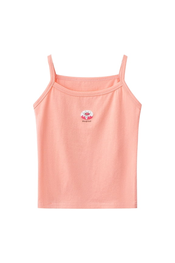 Girls Undershirts Toddler Camisole Cotton Spaghetti Straps Sleeveless Cami Dance Tank Tops for Girls Pink 10-11 Years