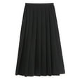 thumbnail image 1 of ZACPNCV Girls Uniform Skirt Elastic Waist Classic Pleated Skirt Black 11-12 Years, 1 of 4