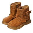 thumbnail image 1 of ZACPNCV Girls Winter Snow Boots Fuzzy Warm Ankle Boots Fleece Lined Booties Outdoor Shoes Yellow, 1 of 9