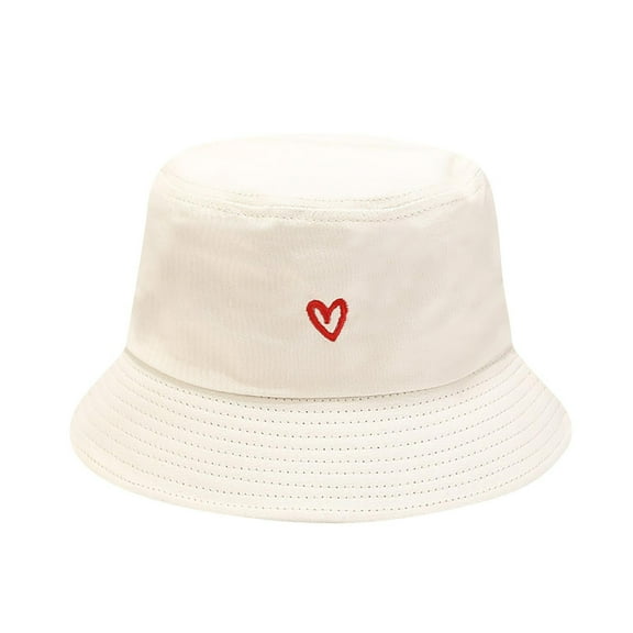 ZACPNCV Hawaii Summer Men's and Women's Plam Heart Printed Tourist Fisherman's Hat Outdoor Sunshade Hats Caps Beige Free Size