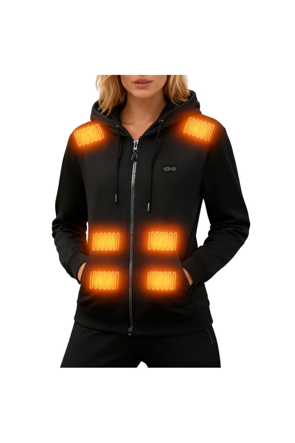 Heated Jacket for Men Women 17 Heating Zones Hooded Coat USB Heating Jackets Winter Warm Thermal Coats with Pockets