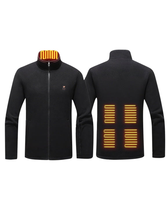 Heated Jacket for Men Women 9 Heating Zones Hooded Coat USB Heating Jackets Winter Warm Thermal Coats with Pockets