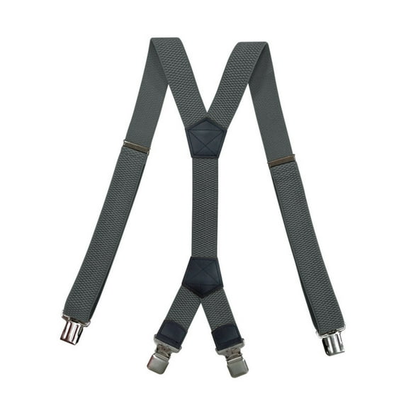 Lovskoo Heavy Duty Clip On Suspenders for Men Elastic Braces with 4 Strong Metal Clips 1.5 Inch Width X Back Style Formal Wear