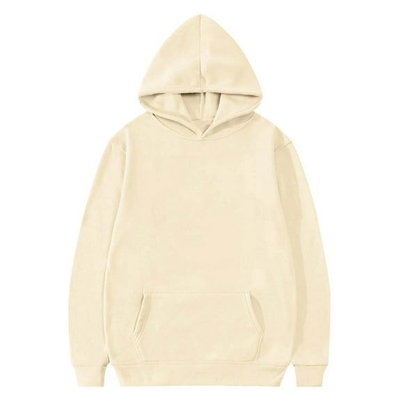 ZACPNCV Hoodies for Kids Sweatshirts Hooded Pullover Casual Long Sleeve Tops Fall Outfits Fleece Regular Fit Beige 2-3 Years