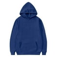 thumbnail image 1 of ZACPNCV Hoodies for Kids Sweatshirts Hooded Pullover Casual Long Sleeve Tops Fall Outfits Fleece Regular Fit Navy 4-5 Years, 1 of 6