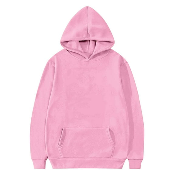 ZACPNCV Hoodies for Kids Sweatshirts Hooded Pullover Casual Long Sleeve Tops Fall Outfits Fleece Regular Fit Pink 5-6 Years