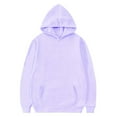 thumbnail image 1 of ZACPNCV Hoodies for Kids Sweatshirts Hooded Pullover Casual Long Sleeve Tops Fall Outfits Fleece Regular Fit Purple 11-12 Years, 1 of 6
