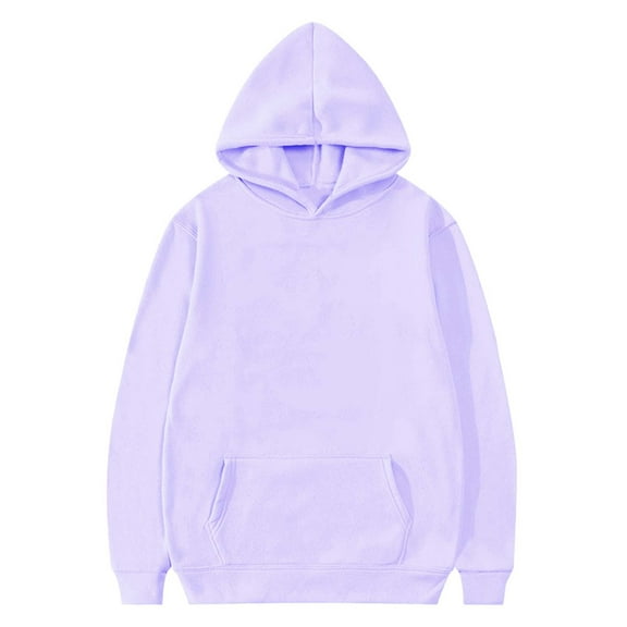 ZACPNCV Hoodies for Kids Sweatshirts Hooded Pullover Casual Long Sleeve Tops Fall Outfits Fleece Regular Fit Purple 3-4 Years