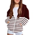 thumbnail image 1 of ZACPNCV Hoodies for Teen Girls Cute Trendy Youth Long Sleeve Oversized Hooded Sweatshirts Tween Tops Winter Preppy Clothes Burgundy 4-5 Years, 1 of 9