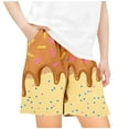 thumbnail image 1 of ZACPNCV Ice Cream Printed Boys Casual Shorts Athletic Gym Shorts Elastic Waist with Pockets Summer Sports Outdoor Homewear Yellow 11-12 Years, 1 of 5