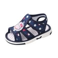 thumbnail image 1 of ZACPNCV Infant Newborn Sandals Summer Casual Breathable Cute Rubble Soles Non-slip Soft Soles Sandals Blue 12-15 Months, 1 of 9