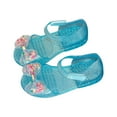 thumbnail image 1 of ZACPNCV Jelly Sandals for Girls Kids Princess Dress Up Flat Closed Toe Shoes Summer Casual Water Beach Flat Sandals Blue 2.5-3 Years, 1 of 6