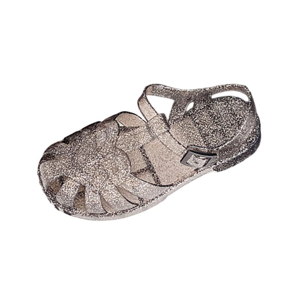 ZACPNCV Jelly Shoes for Girls Sandals Summer Fisherman Closed Toe Sandal Cute Kids Clear Flats Spring Toddler Beach Shoes