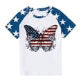 thumbnail image 1 of ZACPNCV July 4th Shirts for Kids Boys Girls Flag USA Print Tees Patriotic Casual Short Sleeve Tops Memorial Day Gift T Shirt Blue 4-5 Years, 1 of 8