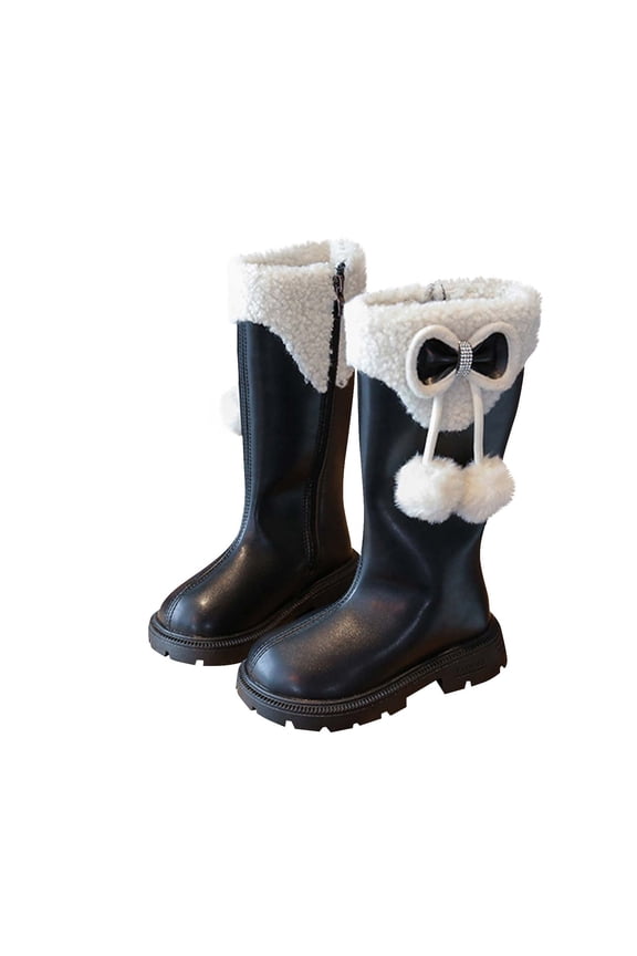 Kids Ankle Boots Boys Girls Outdoor Booties Kids Work Boot Lace Up Hiking Shoes Black