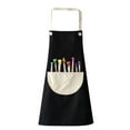 thumbnail image 1 of ZACPNCV Kids Apron Adjustable Children Chef Art Smock with Pocket for Girl Boy Activity Black 6-8 Years, 1 of 4