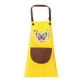 thumbnail image 1 of ZACPNCV Kids Apron Adjustable Children Chef Art Smock with Pocket for Girl Boy Activity Yellow 3-5 Years, 1 of 4
