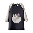 thumbnail image 1 of ZACPNCV Kids Art Smock Waterproof Painting Apron Long Sleeves Artist Smocks Black 9-11 Years, 1 of 1