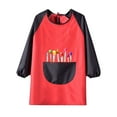 thumbnail image 1 of ZACPNCV Kids Art Smock Waterproof Painting Apron Long Sleeves Artist Smocks Red 4-5 Years, 1 of 4