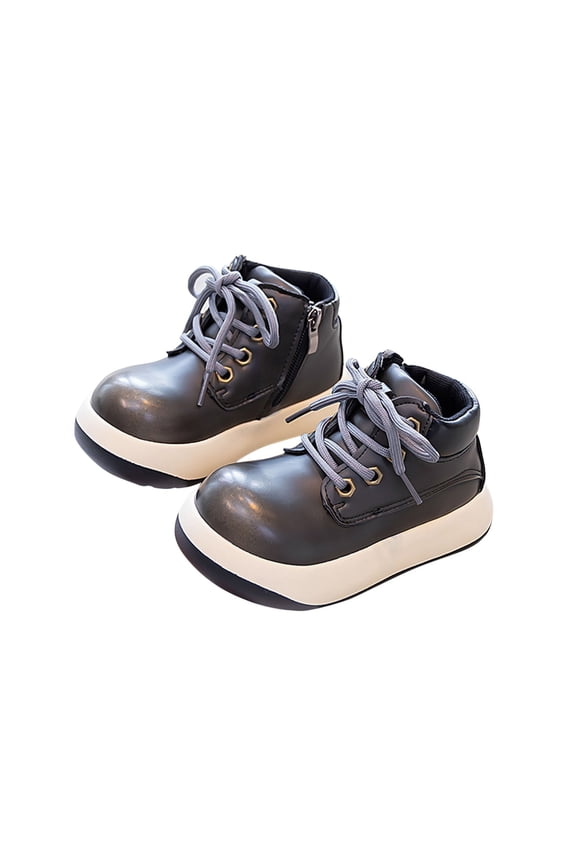 Kids Barefoot Snow Boots for Winter Non-Slip High Top Snow Boots Toddler Wide Toe Box Hiking Boots Drop Sole Gray