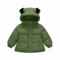 thumbnail image 1 of ZACPNCV Kids Boy Girl Winter Hooded Puffer Jackets Coats Light Weight Padded Outerwear Green 1-2 Years, 1 of 9