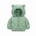 thumbnail image 1 of ZACPNCV Kids Boy Girl Winter Hooded Puffer Jackets Coats Light Weight Padded Outerwear Green 6-7 Years, 1 of 9