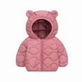 thumbnail image 1 of ZACPNCV Kids Boy Girl Winter Hooded Puffer Jackets Coats Light Weight Padded Outerwear Pink 3-4 Years, 1 of 5