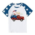 thumbnail image 1 of ZACPNCV Kids Boys Girls 4th of July Baby Tees Flag Graphic Crew Neck Short Sleeve T Shirt Summer Patriotic Going Out Tops Blue 3-4 Years, 1 of 8