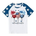 thumbnail image 1 of ZACPNCV Kids Boys Girls 4th of July Baby Tees Flag Graphic Crew Neck Short Sleeve T Shirt Summer Patriotic Going Out Tops Blue 5-6 Years, 1 of 8