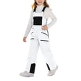 thumbnail image 1 of ZACPNCV Kids Boys Girls Snow Bib Overalls Pants Windproof Waterproof Ski Pants Adjustable Suspender Snowboarding Pants Thermal Winter Snow Suit Trousers with Multi-Zip Pockets 6-7Years White, 1 of 9